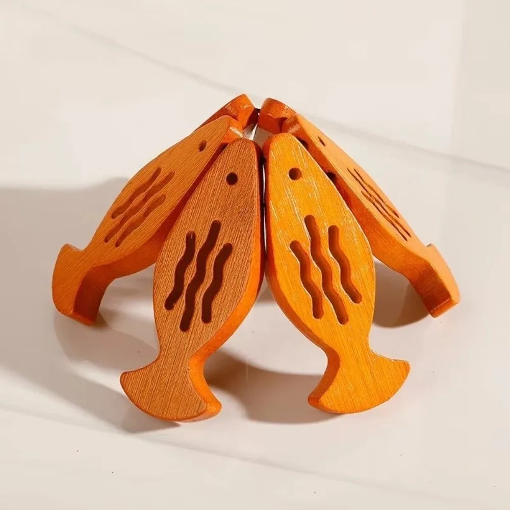 Foldable Tree-Shaped Bamboo Trivet Heat Resistant Table Mat