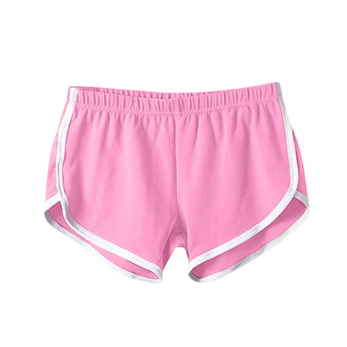 Women's Candy Color Sports Shorts – Elastic Waist Summer Casual