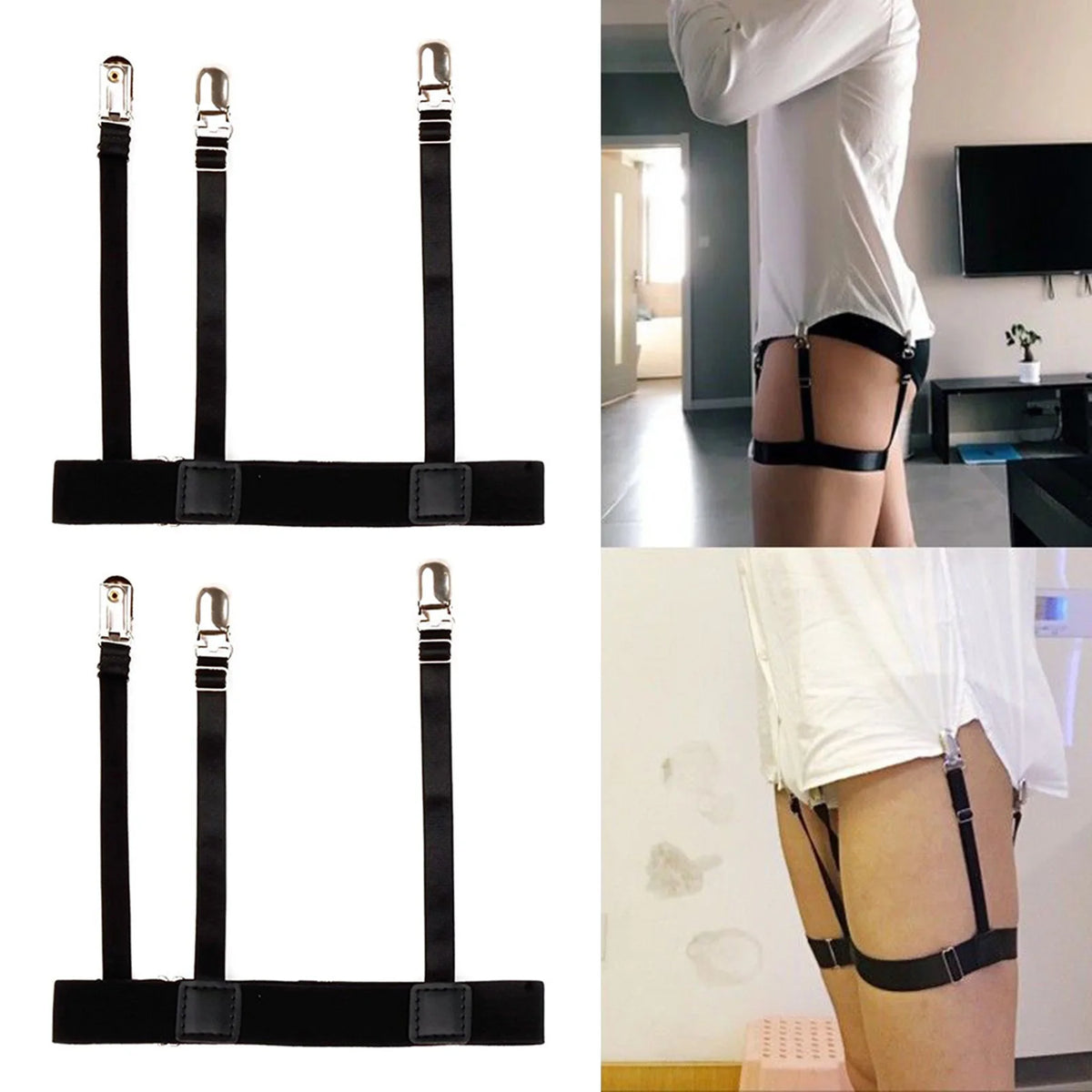 Shirt Stay Clips Hidden Suspender Belt – Men & Women