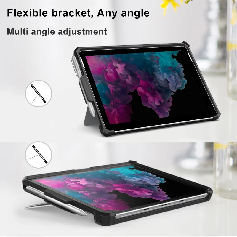 EGYAL Rugged Case Microsoft Surface Pro & Go + Pen Holder