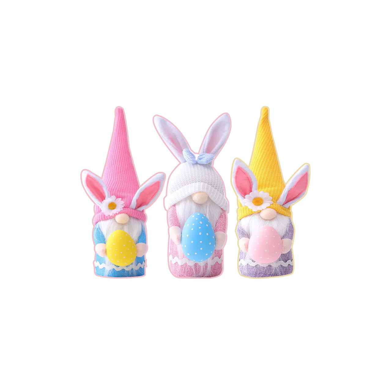 Easter Bunny Gnome Plush Figurine – Spring Home Decor Ornament