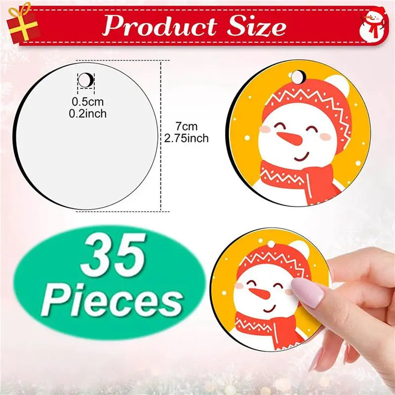 140-Pc Round Sublimation Ornament Blanks – DIY Christmas Decor