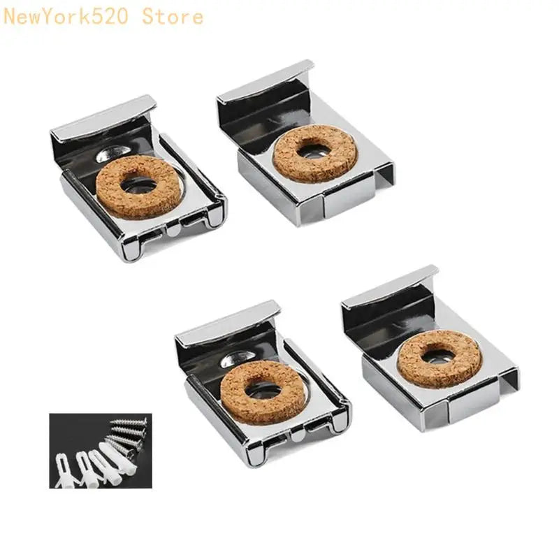 4-Pack Adjustable Mirror Mounting Clips – Glass Shelf Support