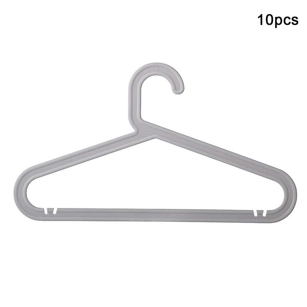 Anti-Slip Plastic Clothes Hangers for Closet – 10 Pack