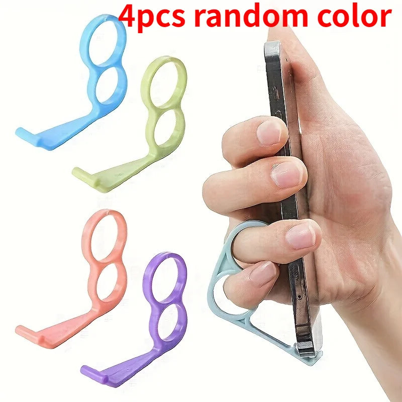 Non-Slip Phone Finger Ring Hooks for All Smartphones – 2/4 Pack