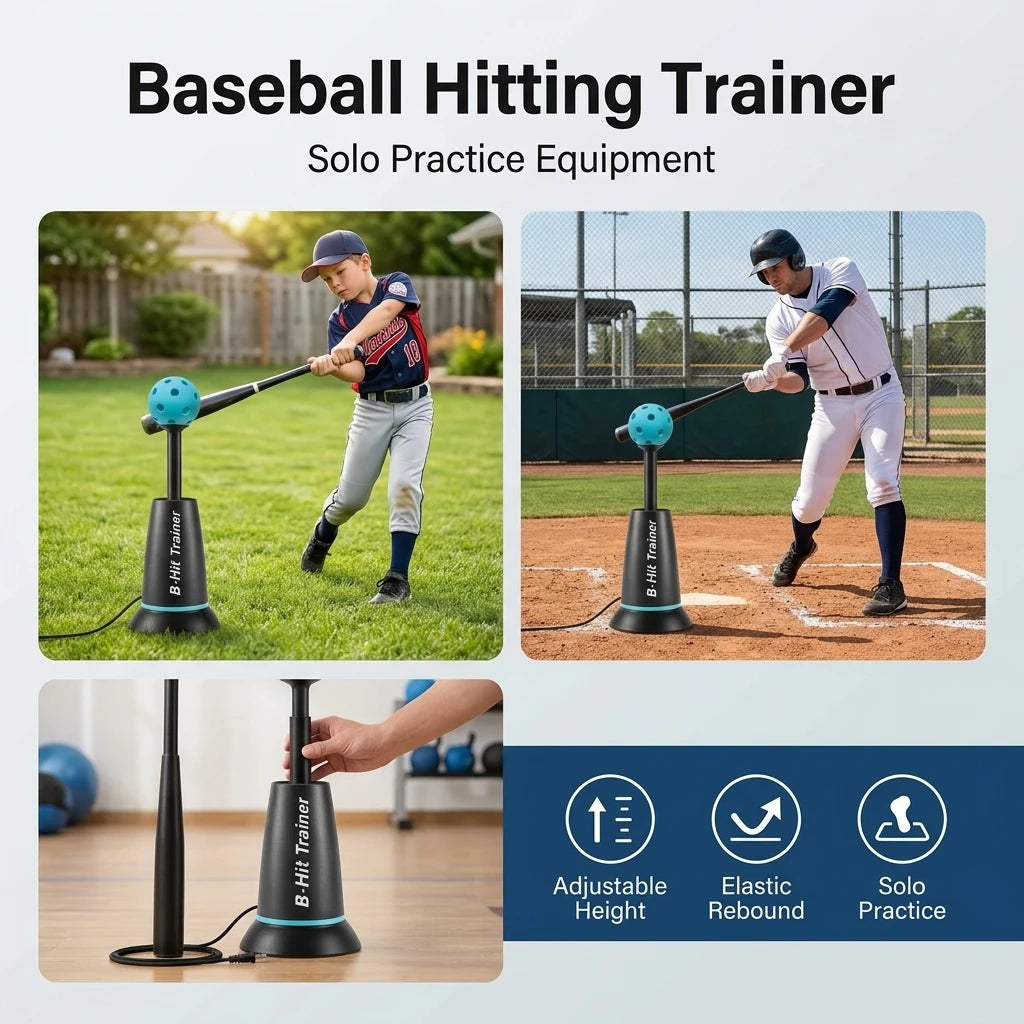 Youth Baseball Batting Tee – Adjustable Portable Trainer for Kids