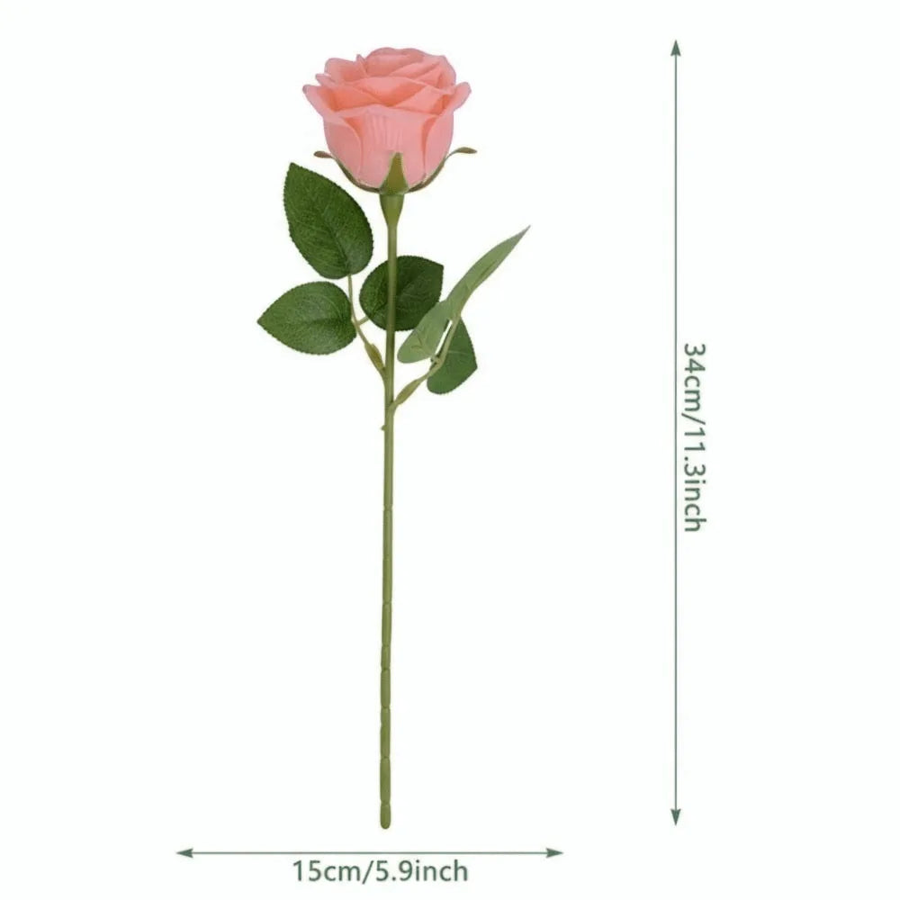 Silk Rose Artificial Bouquet – Realistic Faux Flower Home Decor