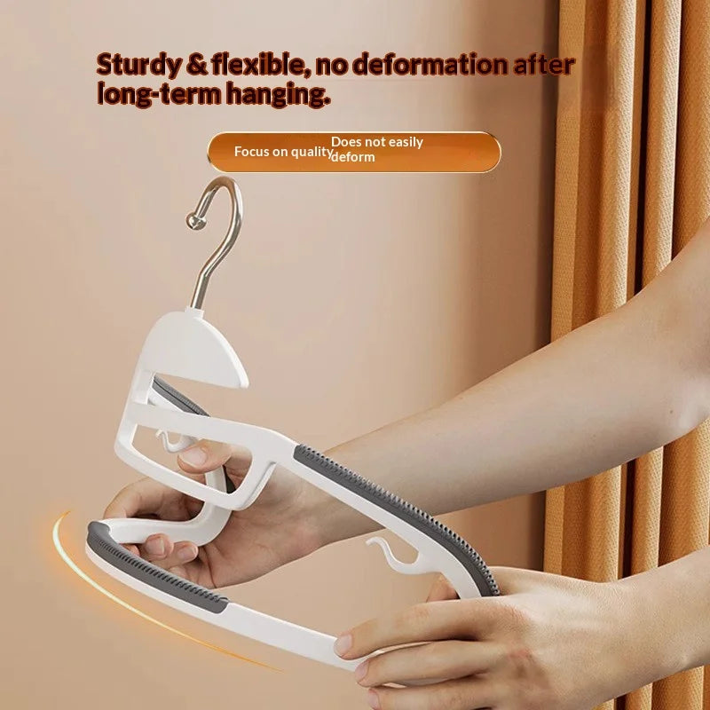 Non-Slip TPE Clothes Hangers – Space-Saving Wardrobe Organizer