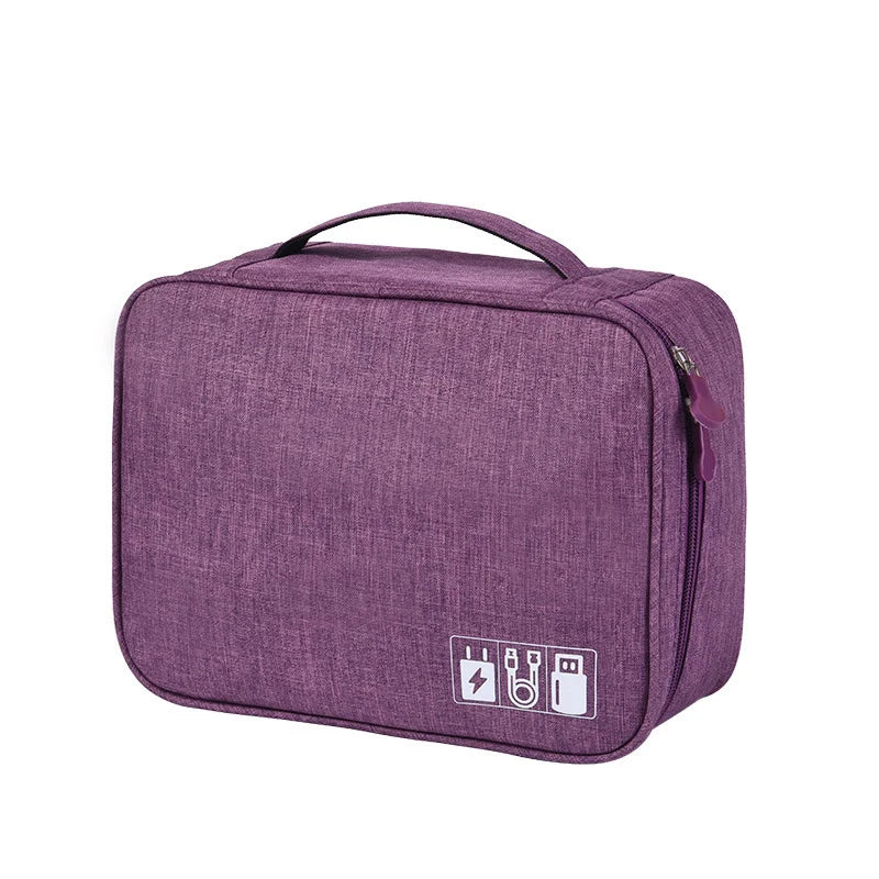 EGYAL Waterproof Travel Cable Organizer Bag | USB & Charger
