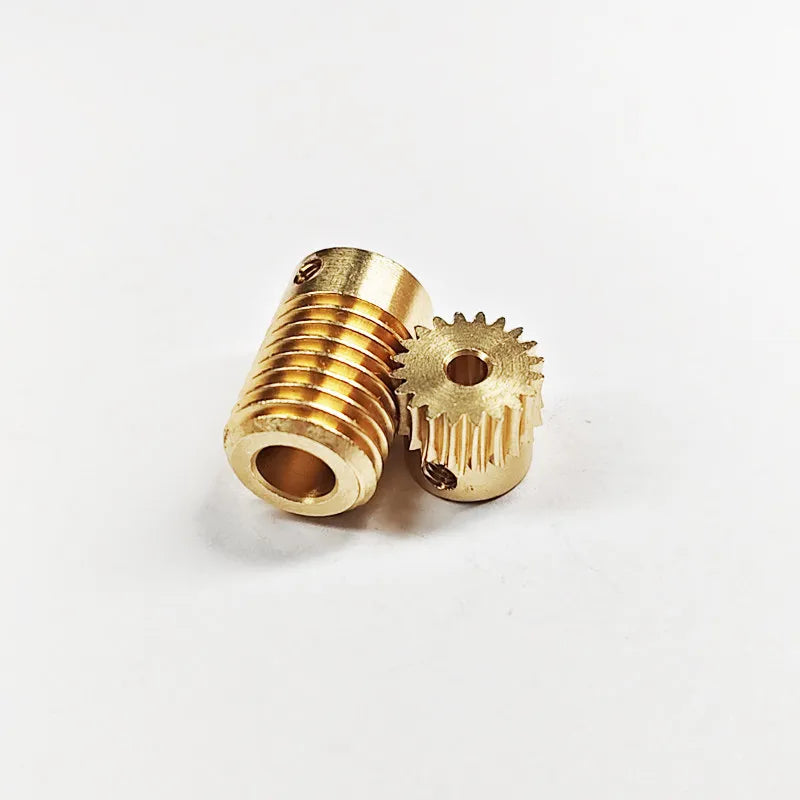 0.5M Brass Worm Gear Reducer – 15–60 Teeth, 2–6mm Bore