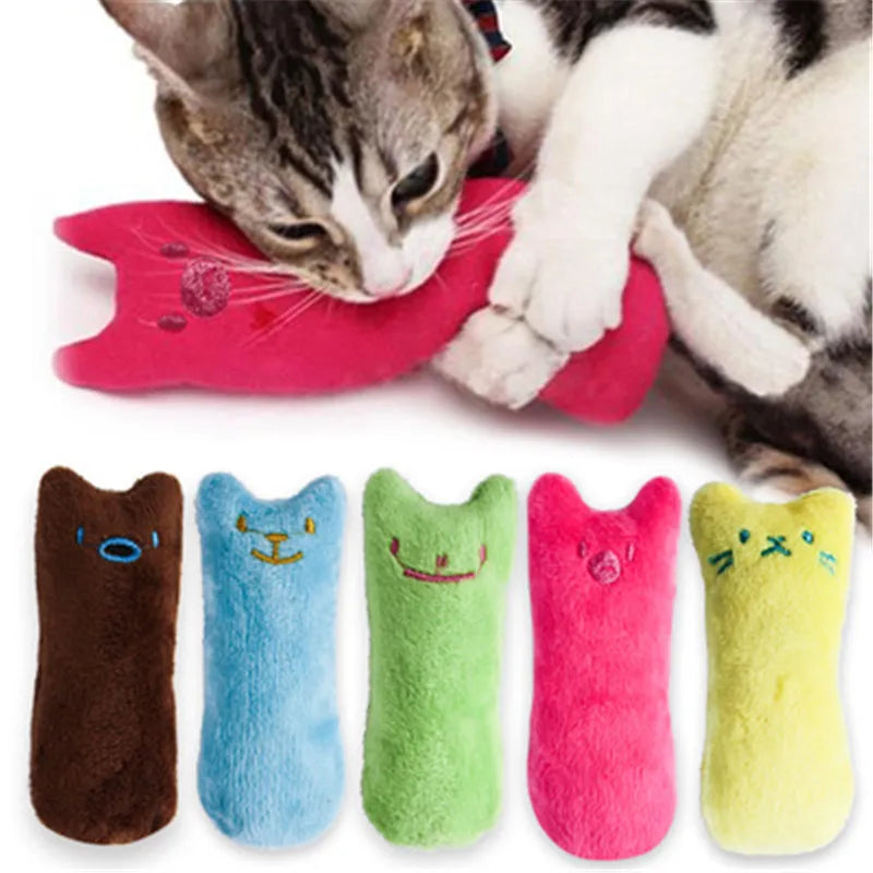 Cat Teaser Squeaky Plush Pillow Toy – Interactive Pet Toy