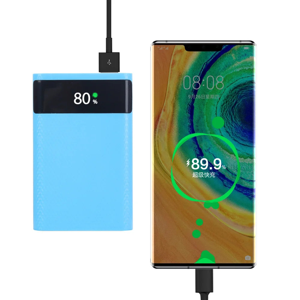 4x18650 DIY Power Bank Case 15000mAh Fast Charging Shell