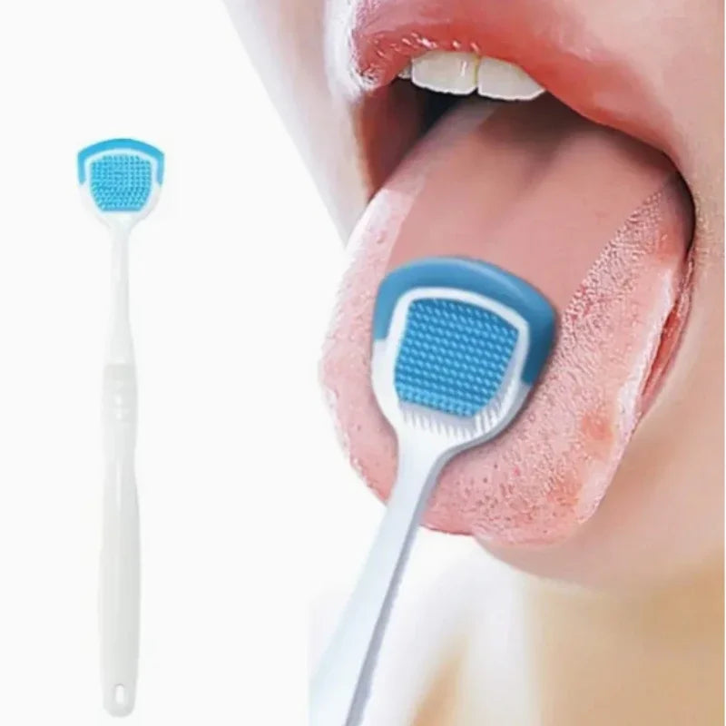 Double-Sided Tongue Cleaning Brush – Plaque & Fresh Breath