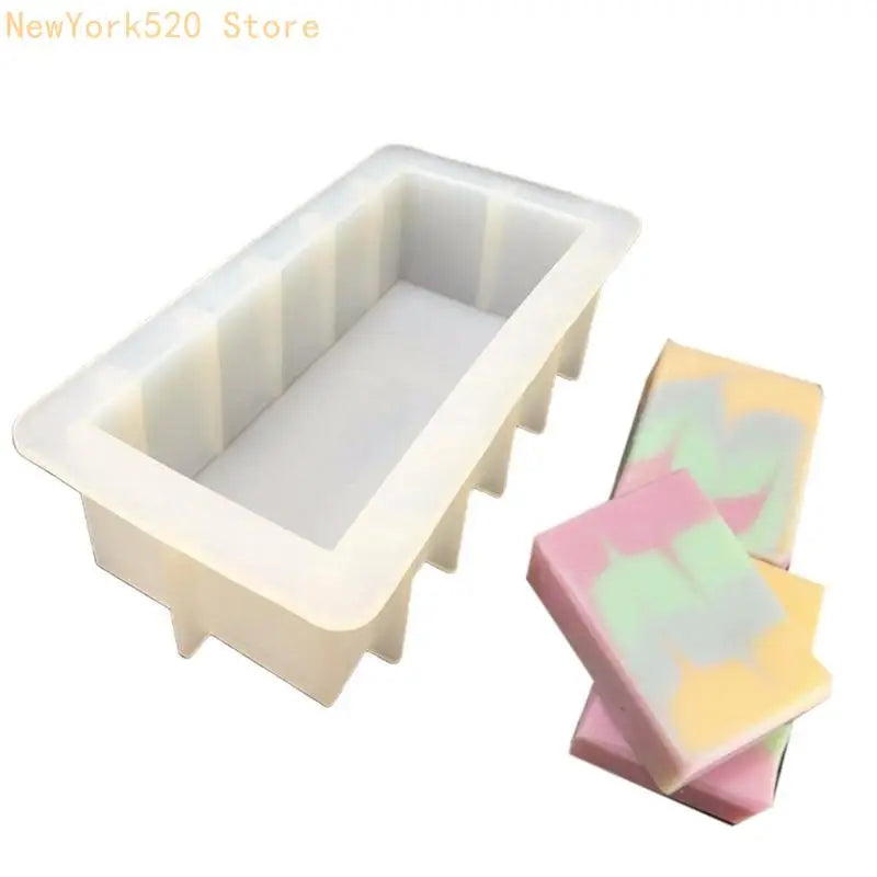 Silicone Rectangular Soap Loaf Mold – 9.5x5in Handmade Mould