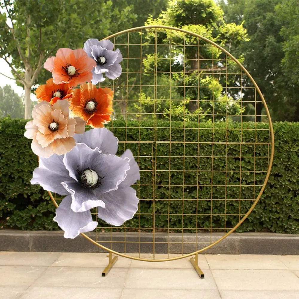 30cm Giant Artificial Poppy Flower – Linen Decor & Photo Prop