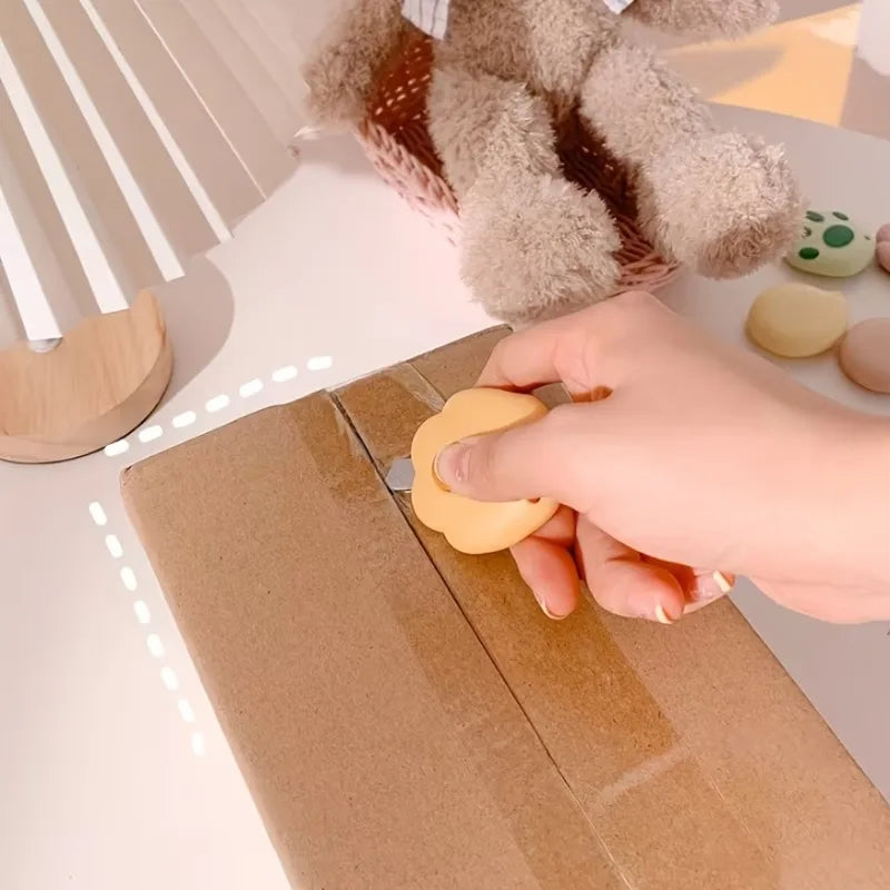2-Pack Cat Paw Retractable Paper Cutter – Spring-Loaded Blade