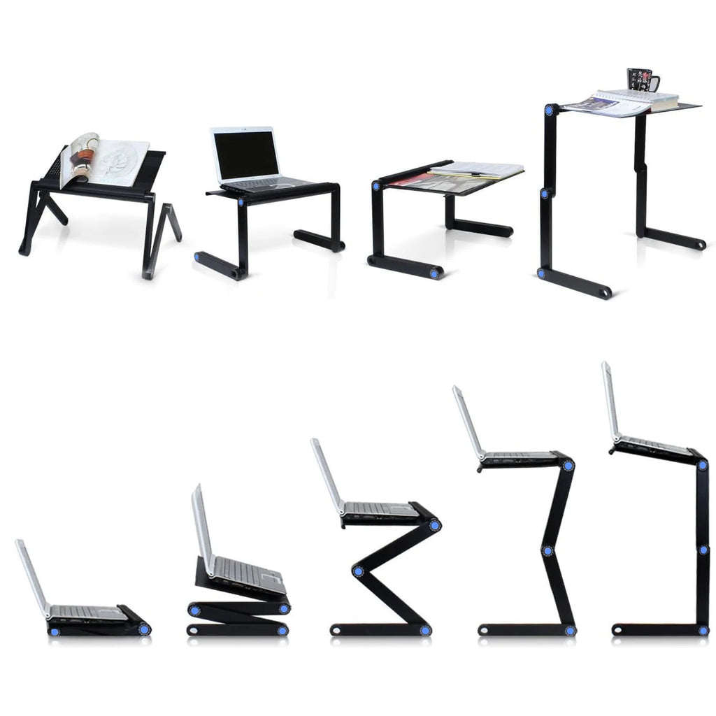 EGYAL Aluminum Laptop Lap Desk Dual Fan Cooling Stand & Mouse Pad