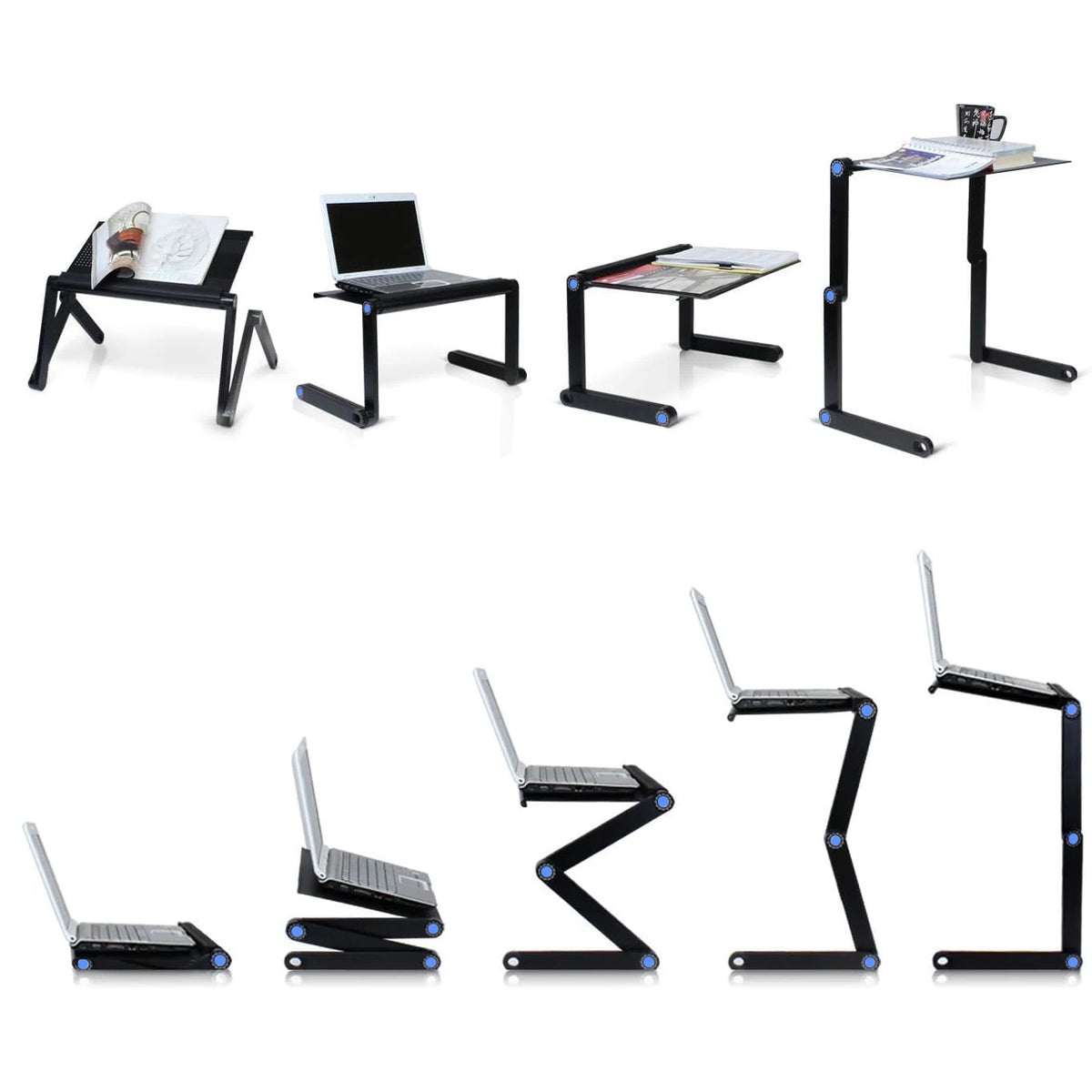 EGYAL Aluminum Laptop Lap Desk Dual Fan Cooling Stand & Mouse Pad