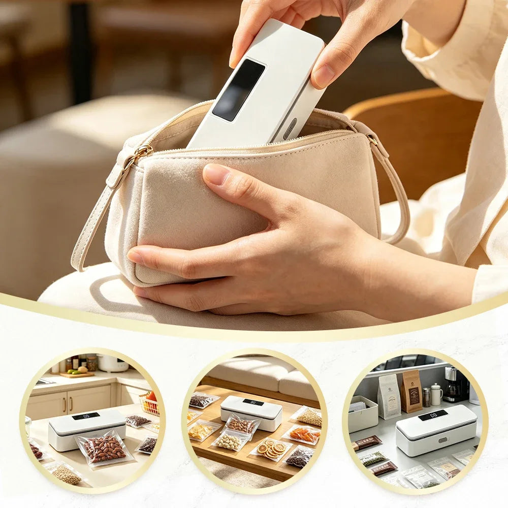 FLAREMORE Mini Rechargeable Handheld Heat Sealer – 8-Speed