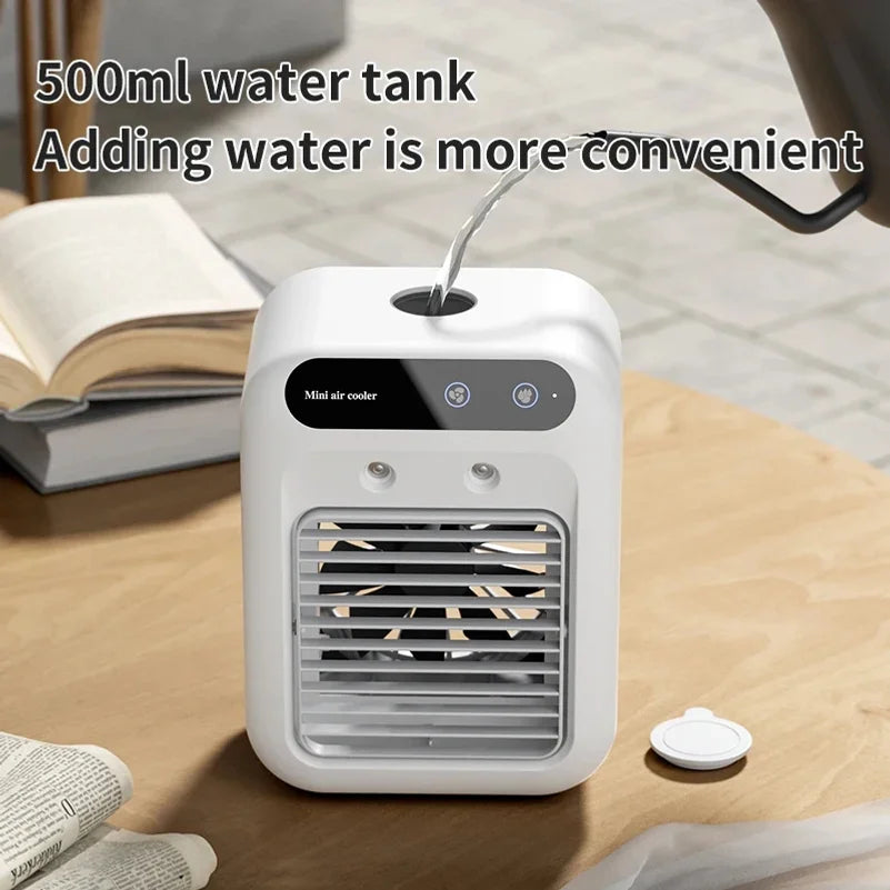 Mini USB Portable Cooling Fan & Humidifier – Home & Office