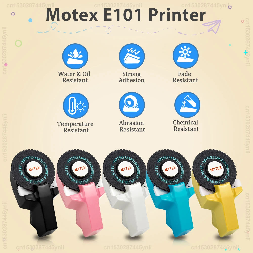 Motex E101 Mini 3D Embossing Label Maker – Inkless Printer