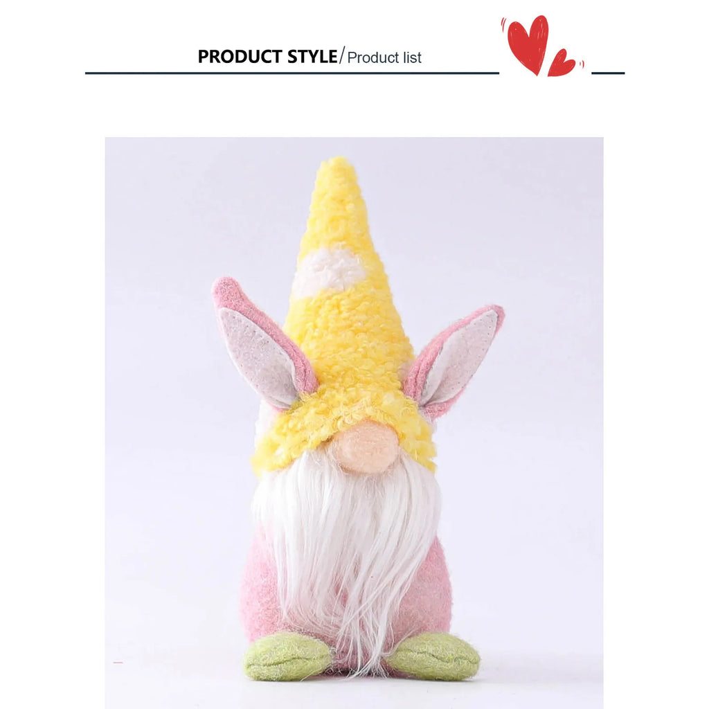 Easter Faceless Gnome Bunny Doll – Handmade Spring Decor