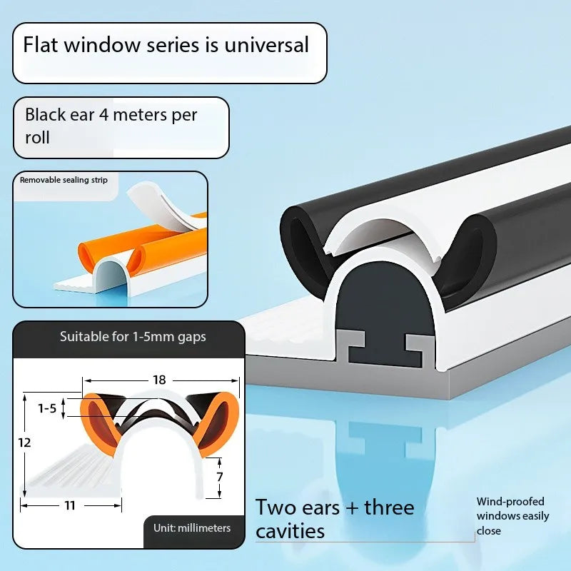 4M TPE Window & Door Seal Strip – Soundproof Weather Stripping