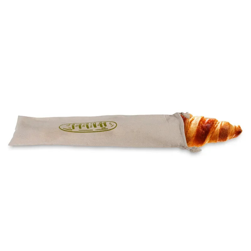 Reusable Linen Bread Bags with Drawstring | Natural Storage