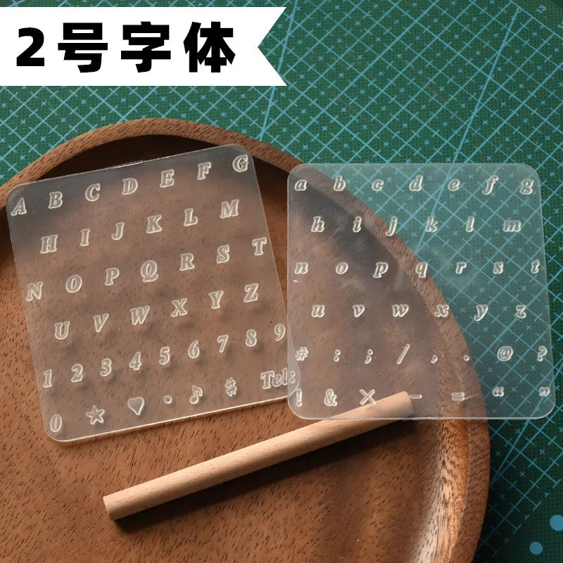 Transparent Letter Punch Steel Stamp – DIY Leather Crafting Tool