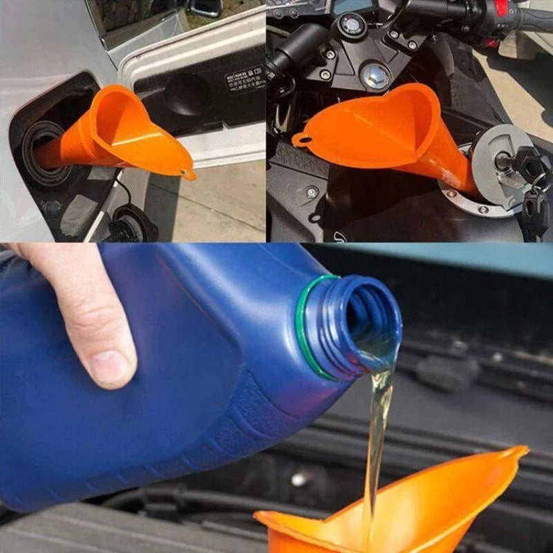 Long Handle Splashproof Fuel Funnel – Car & Motorcycle