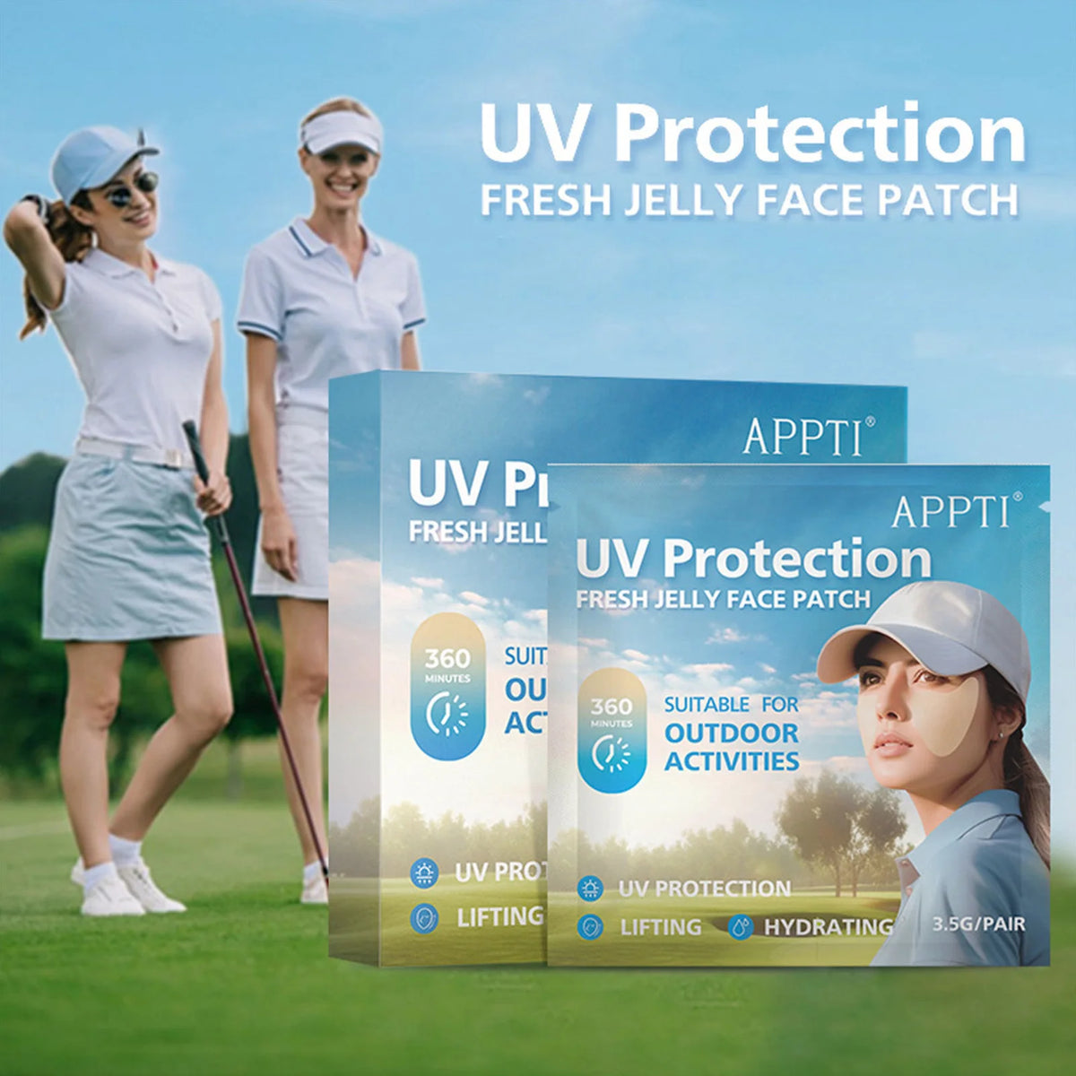 UV Sunscreen Face Patches Anti-Sweat Moisturizing – 5/10 Pairs