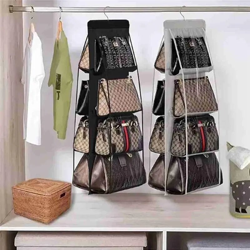 2-Pack Hanging Wardrobe Bag Organizer – Multi-Pocket Dustproof