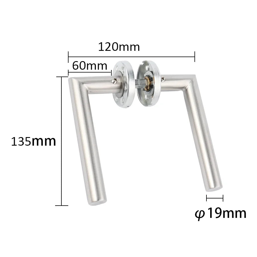 VIBE Stainless Steel Interior Door Handle Lever Lock Set