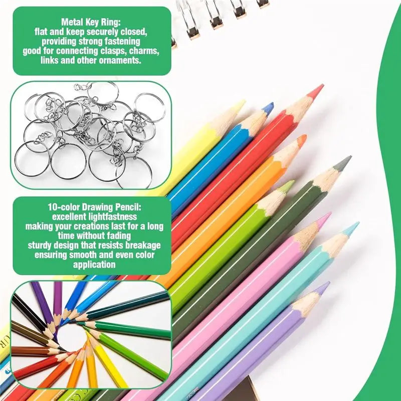 Shrink Plastic Sheet Kit – 161-Pc DIY Art & Jewelry Craft Set