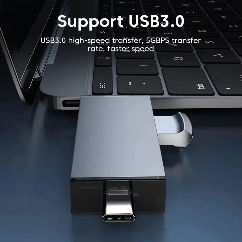 7-in-1 USB 3.0 Card Reader – Type-C, Micro USB, TF & SD