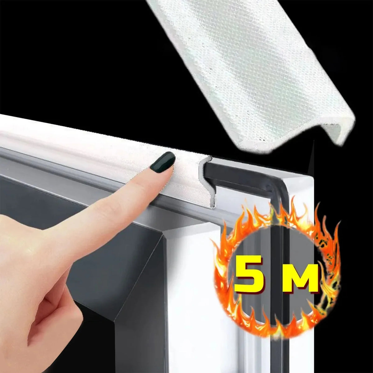 5M S-Shape Casement Window Seal Strip – Windproof & Soundproof