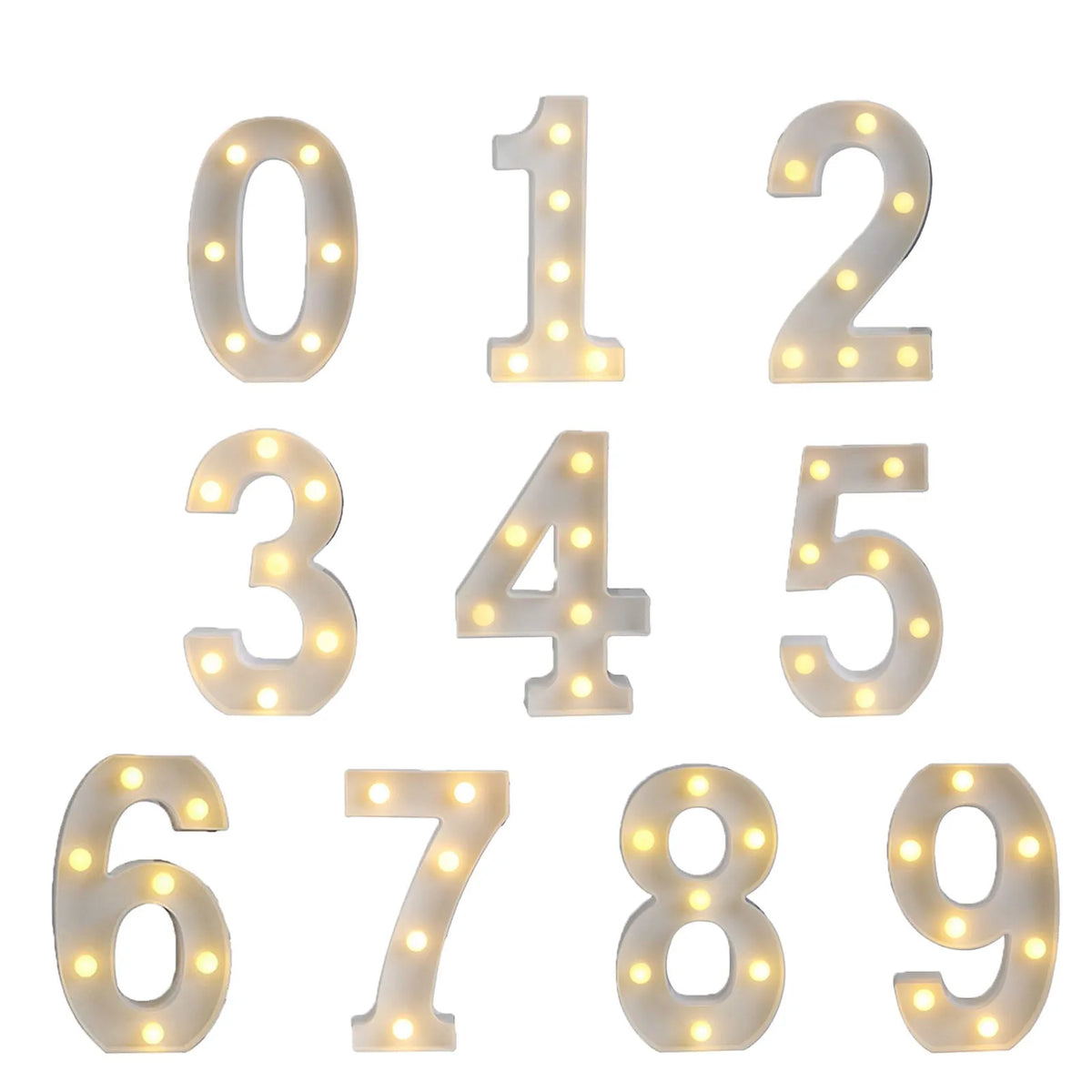 LED Light Up Letter & Number Signs – Battery Party Decor