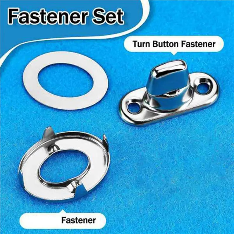 120-Set Marine Canvas Twist Lock Turn Button Fasteners – Zinc