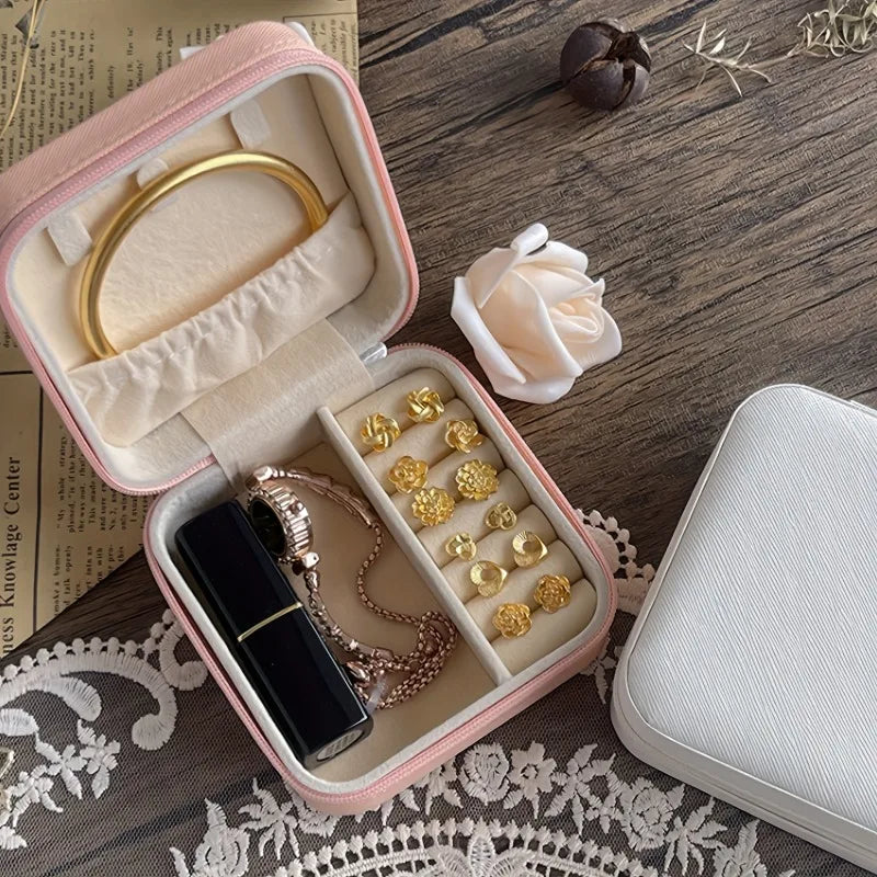 VIBE Travel Jewelry Case – Portable PU Leather Organizer