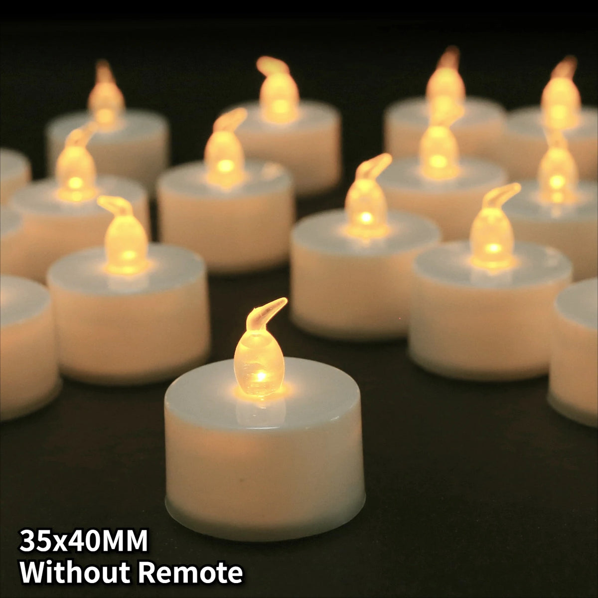 12-Pack Flameless LED Tea Light Candles | Battery Operated