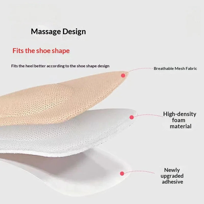 Soft Sponge Heel Grips Self-Adhesive Anti-Slip Shoe Pads