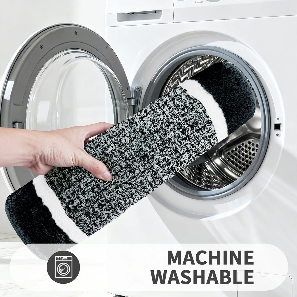 Microfiber Non-Slip Bath Mat – Quick-Drying TPR Toilet Rug
