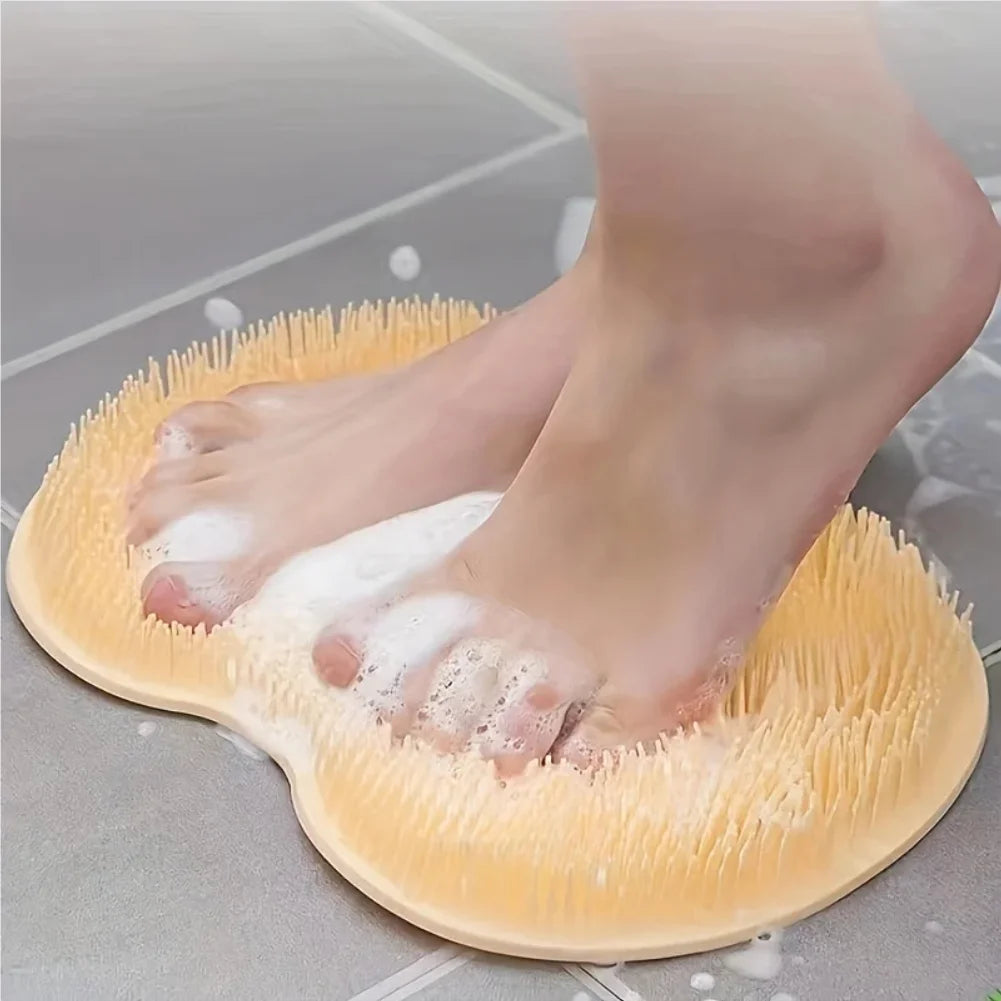 Silicone Foot Scrubber Bath Massage Mat with Suction Cups