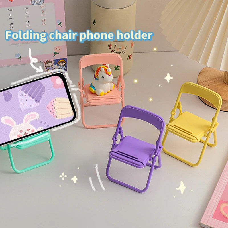 Mini Chair Phone Stand – Cute Portable Desktop Holder