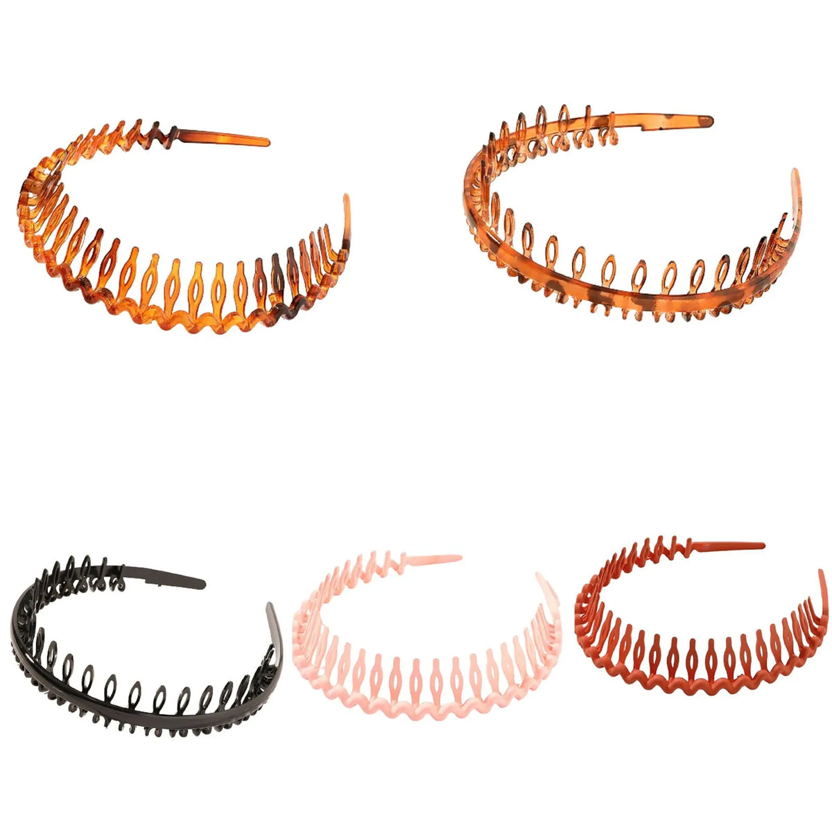 Women's Anti-Slip Wavy Toothed Headband Zig Zag Comb Hair Hoop