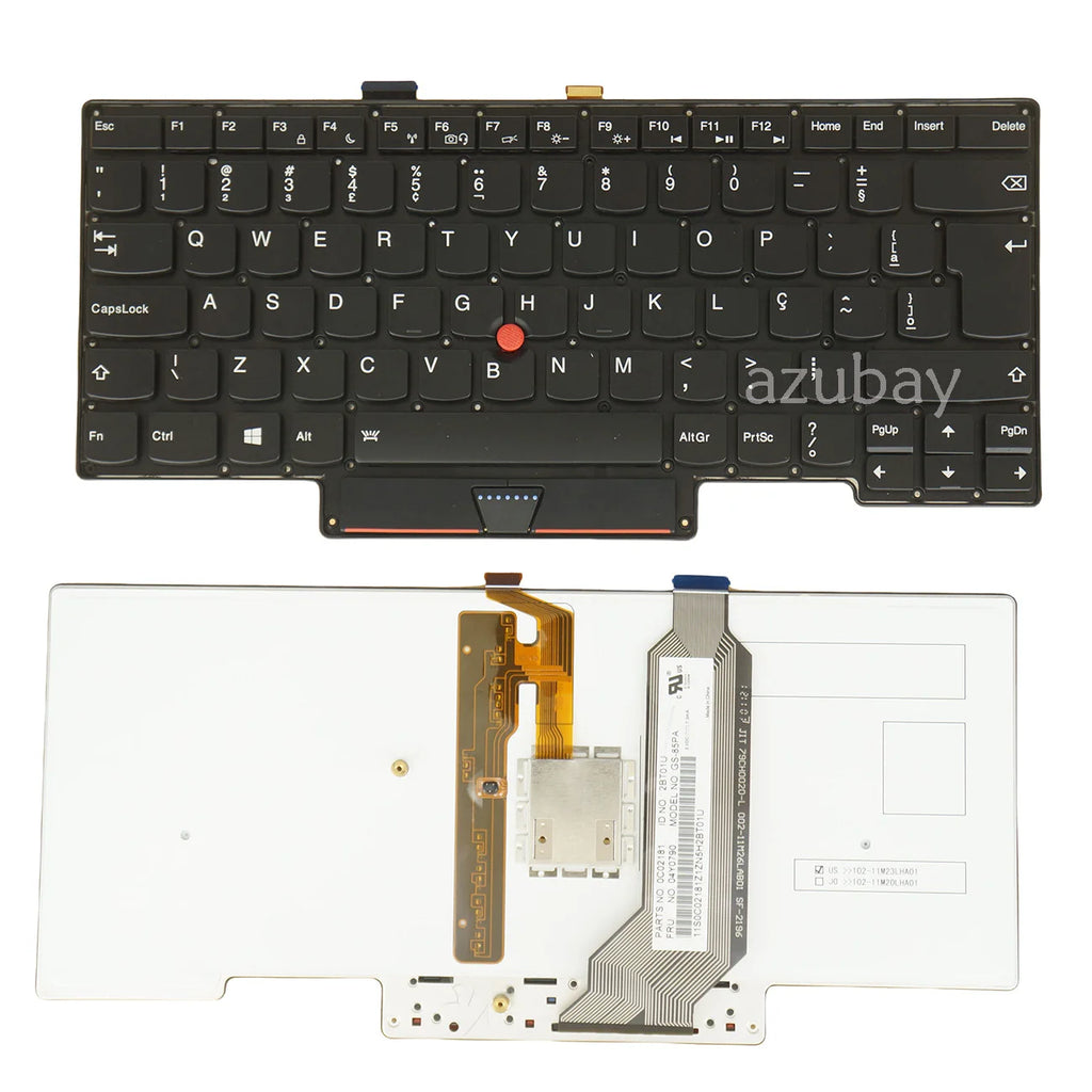AZUBAY Backlit Keyboard for Lenovo ThinkPad EU Layout