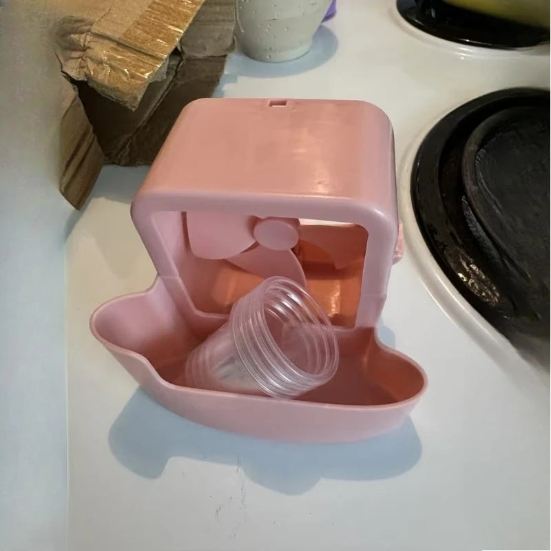 Portable Ice Mist Fan Cooler – Hook Mount, No Battery Needed