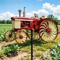 Red Tractor Wind Spinner Stake – Farmhouse Lawn & Yard Decor