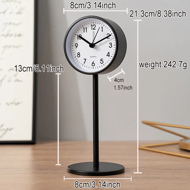 VIBE European Metal Desktop Alarm Clock – Silent Quartz