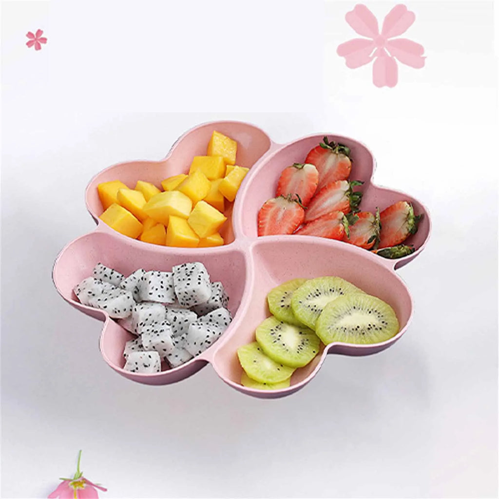 Four-Leaf Clover Snack Plate | Heart Compartment Fruit Tray